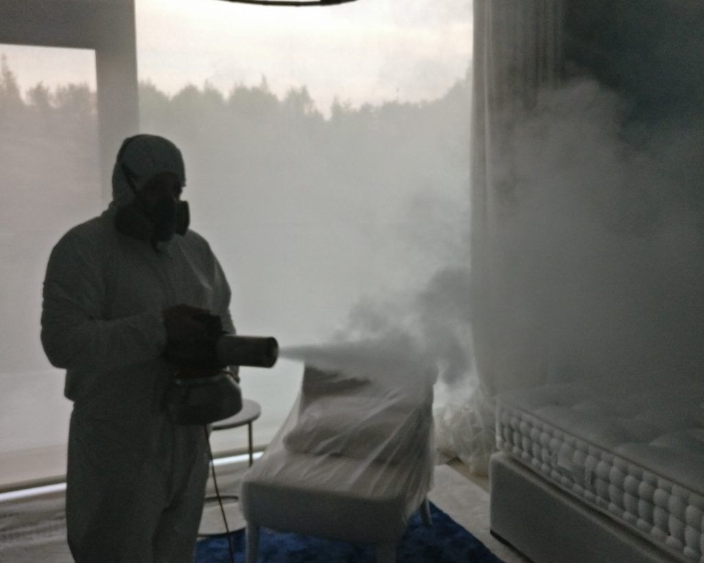 Сухой туман от запахов. Обработка сухим туманов в Калининграде. Цены